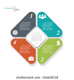 Infographic template for business project or presentation. Vector illustration can be used for web design, workflow or graphic layout, diagram, education