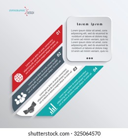 Infographic template for business project or presentation can be used for web design, workflow or graphic layout, diagram, education