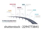 Infographic template for business. Roadmap chart diagram with steps, options, abstract elements. Vector infographic.
