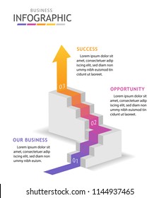 Infographic template for business with steps. Step up and overcome obstacle concept, Roadmap diagram vector infographic.