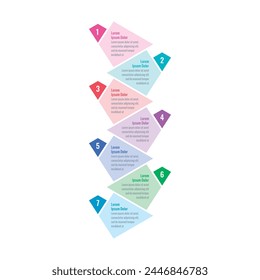 Infographic template for business, technology, IT, food, industrial world. geometric infographic template. seven steps information template