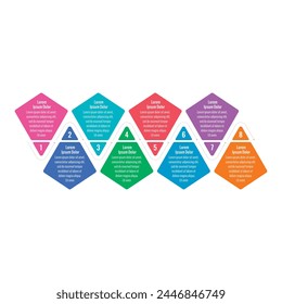 infographic template for business, technology, science, industry world. eight steps information template. geometric infographic template
