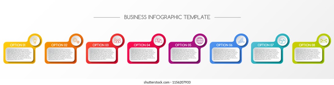 Infographic template - business timeline. Vector.