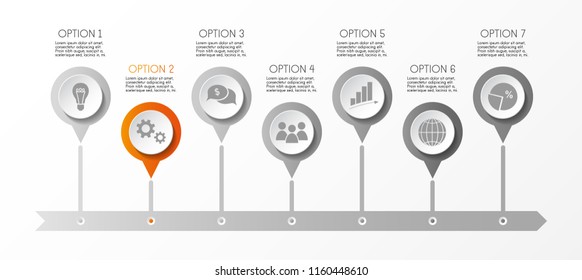 Infographic template - business timeline. Vector.