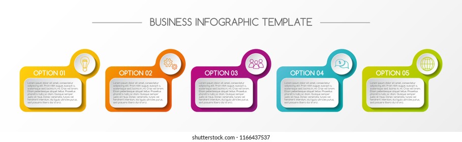 Infographic template - business timeline. Vector.