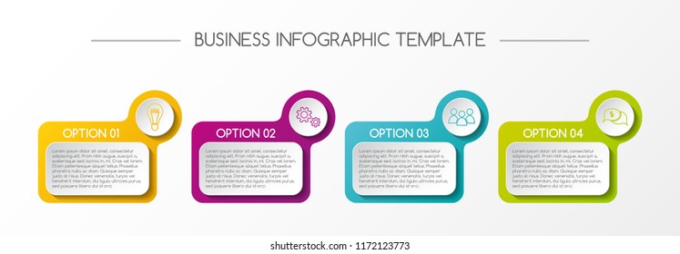 Infographic template - business timeline. Vector.