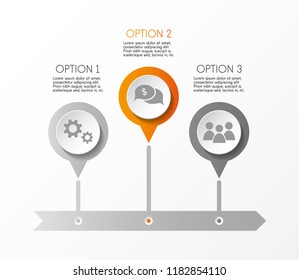 Infographic template - business timeline. Vector.