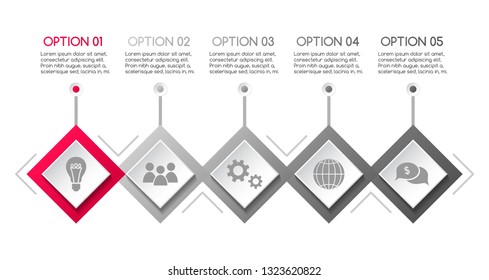 Infographic template - business timeline. Vector