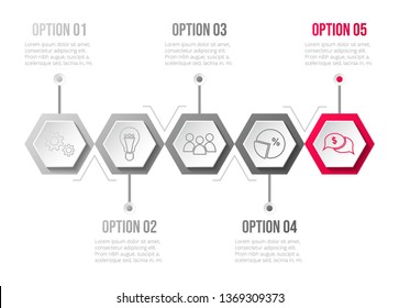 Infographic template - business timeline. Vector