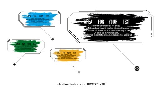 Plantilla de infografía para la ilustración de texto .Vector de llamada.
