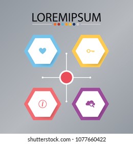 Infographic template can be used for workflow layout, diagram, business step options, banner, web design.. Raster version.