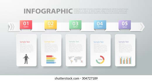 Infographic template. can be used for workflow layout, diagram, number options