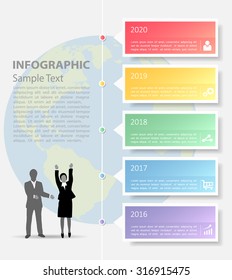 Infographic template. Can be used for workflow layout, diagram, number options