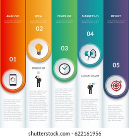 Infographic template. Can be used for chart, graph, diagram, workflow layout, web design