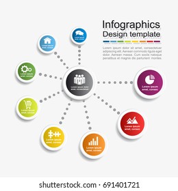 Infographic template. Can be used for workflow layout, diagram, business step options, banner, web design.