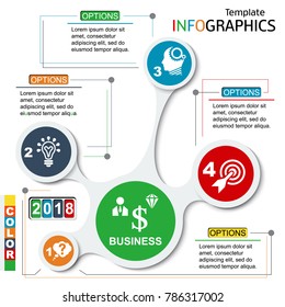 Infographic template. chart. abstract business concept. vector illustration