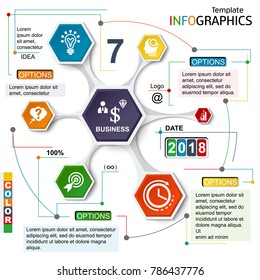 Infographic template. chart. abstract business concept. vector illustration