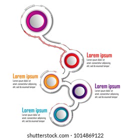 infographic template chart data element template illustration vector