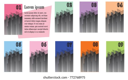 infographic template for chart,step, number options and icons