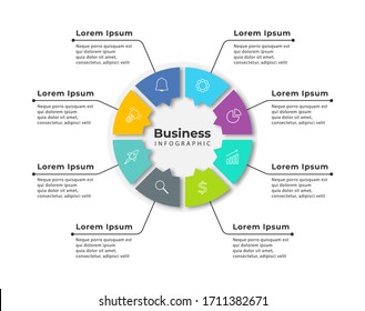 Infographic Template Circle 8 Steps