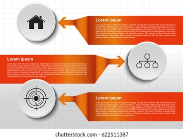 Infographic template circle buttons vector illustration