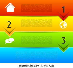 infographic template, colorful banners