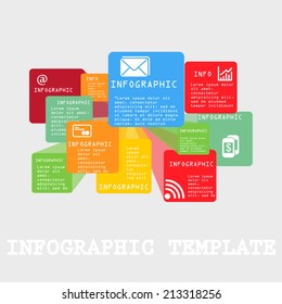 Infographic template colorful design vector illustration