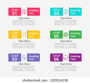 Infographic Template colorfull in flat design for step presentation business with awesome icon