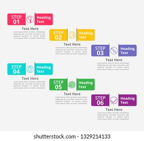 Infographic Template colorfull in flat design for step presentation business with awesome icon