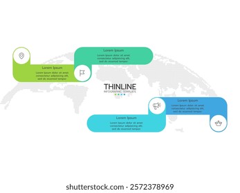 Infographic template. Concept of 4 stages of project development process.