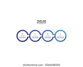 infographic template. Concept circular with 4 steps or process infographic chart for business startup demonstration.