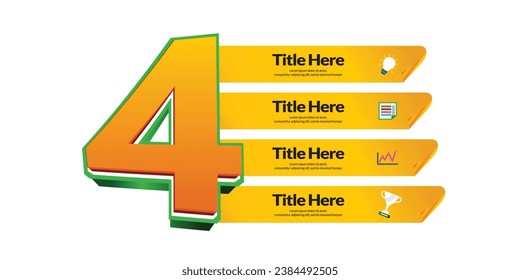 Infographic template. Creative or successful concept with 4 steps. Can be used for work diagrams, education, web design. Business vector illustration