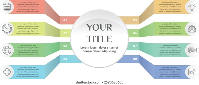 infographic template data info flowchart