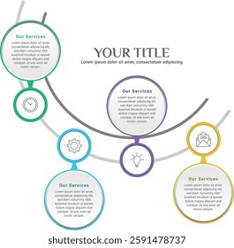 infographic template data info flowchart