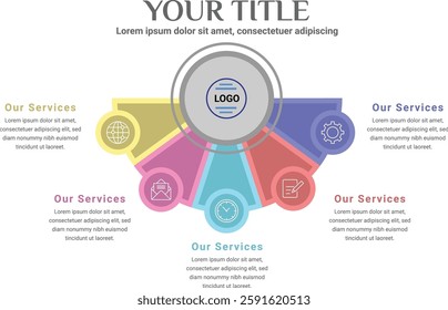 infographic template data info flowchart