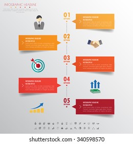 Infographic Template. Data Visualization. Can be used for workflow layout, number of options, steps, diagram, graph, presentation, timeline chart and web design. Vector illustration.