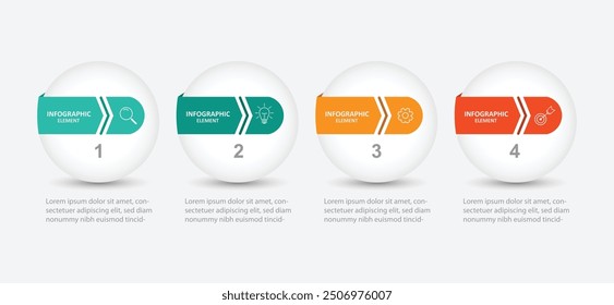 Infographic template desain for presentation company business modern 