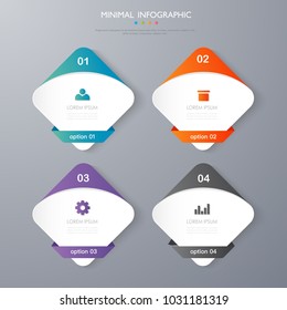 infographic  template desgin the concept is option step paln with  full color icon can be used for diagram infographic chart  business presentation or websign , Vector design element  illustration