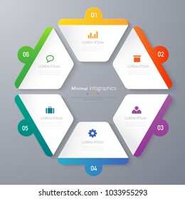 infographic template desgin the concept is option,step,plan,infograph with full color icon used for diagram infographic chart business presentation or website, Vector design element illustration