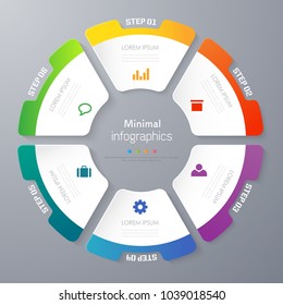 infographic template desgin the concept is option,step,plan,infograph with full color icon used for diagram infographic chart business presentation or website, Vector design element illustration