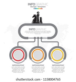 Infographic template design with 3 options.