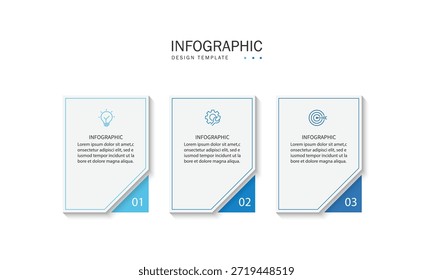 Diseño de Plantilla infográfica. Viaje de la línea de tiempo de 3 pasos. Diagrama de proceso, 3 opciones sobre un fondo blanco, elementos infográficos, negocios, educación, tecnología, Ilustración vectorial moderna.