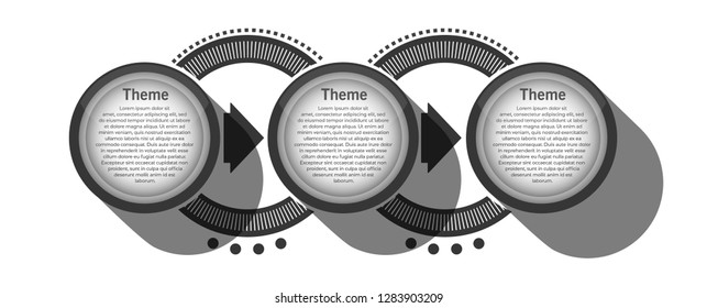 Infographic template. Design for 3 steps.