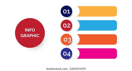 Infographic Template Design with 4 Choices or Steps. Can be used for Process diagrams, presentations, Layouts and More