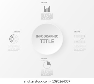 Infographic template design with 4 options or steps, workflow, process diagram, vector illustration.