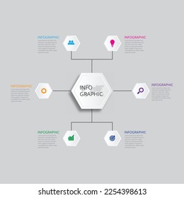 Infographic template design 4 step with icon vector