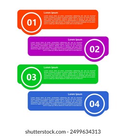 Infographic template design with 4 step concept for presentation, promotion and business.