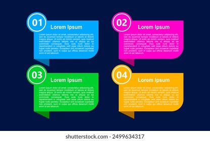 Infographic template design with 4 step concept for presentation, promotion and business.