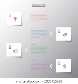 Infographic template design , 4 steps