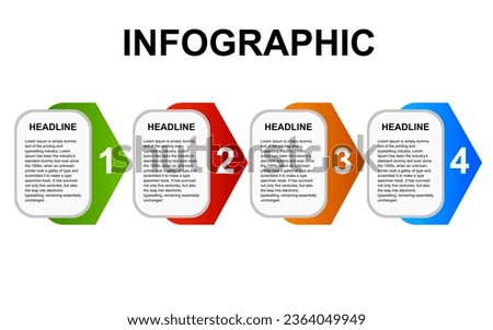 infographic template design with 4 steps. infographic design for presentations, banners, infographs and posters